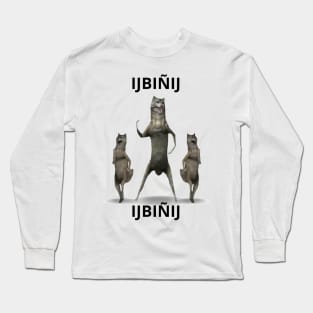 ijbiñij wolf dancing meme 3d animation group Long Sleeve T-Shirt